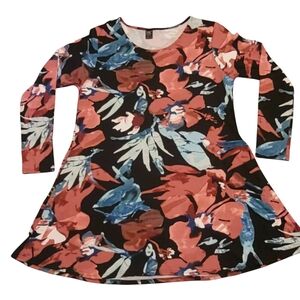 Floral Long Sleeve Kids Dress